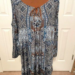 Style & Co Boho Tunic Blouse, Size XL